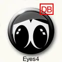 Button mit 2 ängstlichen Augen