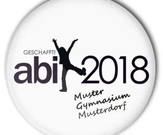 Abi Abschluss Button Modell Nummer 3