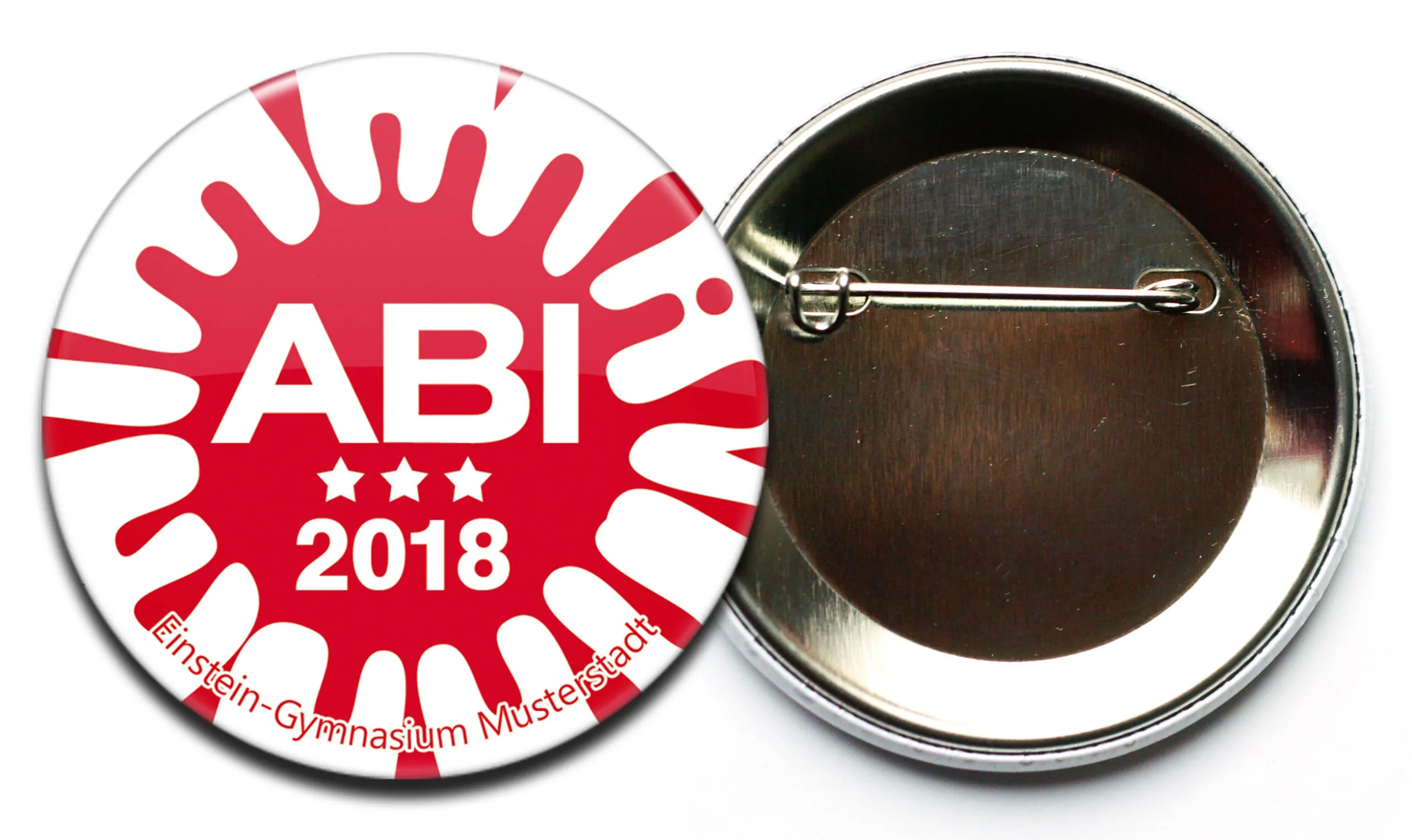 Abi-Button #2 roter Tintenklecks – Bild 2