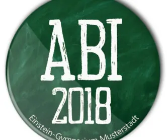 Abitur Abschluss Matura Button: individualisierter Anstecker Gymnasium