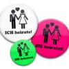 JGA Buttons Motiv Ich heirate 1 und Sie heiratet 1