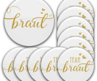 Set #27 elegante JGA Buttons für Junggesellenabschied Frauen