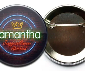 Frauenbutton JGA Bar mit Anstecknadel