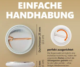 XMAS1 einfache Befestigung der Anstecker 24 Advents-Kalenderbuttons XMAS 1