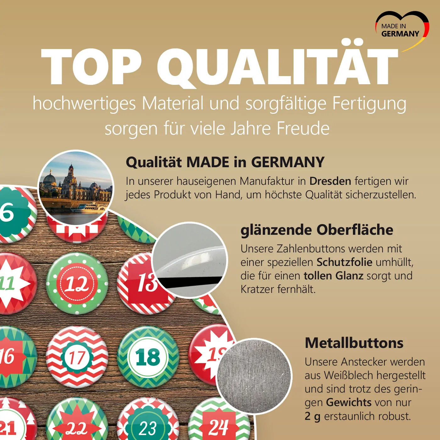 24 Advents-Kalenderbuttons XMAS 2 – Bild 6