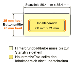 rechteckige Buttons 70 x 25 mm mit Supermagnet – Bild 4