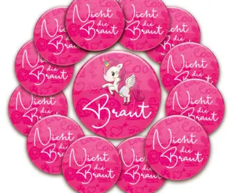 Set 13 Stück Einhorn-Buttons in verschiedenen Größen
