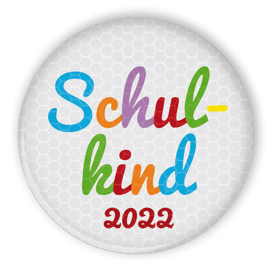 Reflektor Schulkind 2022 mit buntem Aufdruck