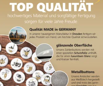 XMAS4 Qualitaet gold 24 Adventskalender-Buttons XMAS 4
