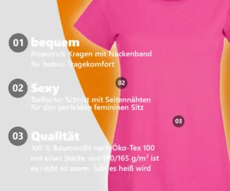 Qualitaet JGA Shirts finde Deine Größe: Muster-Shirt