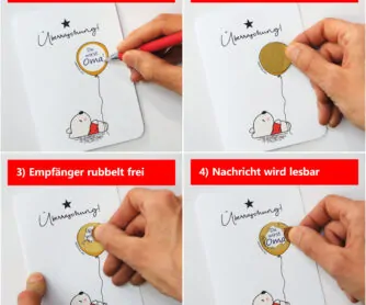 RB UeN4 Anleitung DIY-Rubbelkarte Bär mit Luftballon
