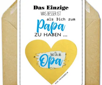 Rubbelkarte "Das Einzige was besser ist als Dich zum Papa zu haben ... bis Du als Opa