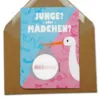 Scratchcard Storch Baby im Schnabel für Mädchen