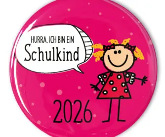 weinroter Button Schulkind 2026