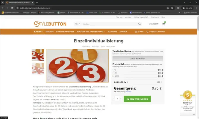 Namen hochladen