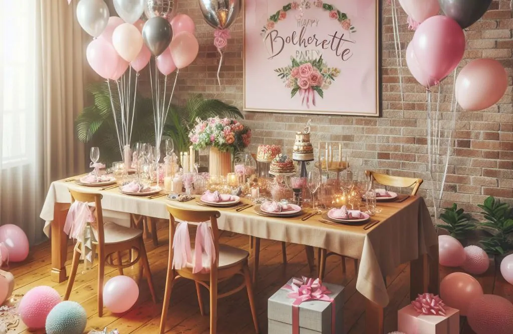 JGA-Deko mit Luftballons und personalisierten Accessoires