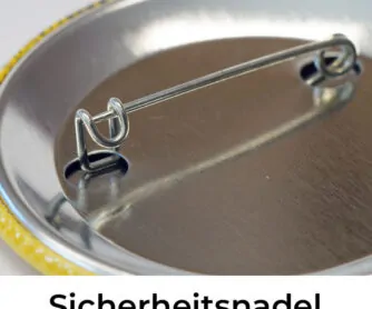 Sicherheitsnadel eines 56-mm Button
